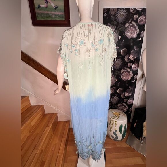 Free People Esme Embellished Maxi Dress Stars Celestial/ size XS - Picture 8 of 9